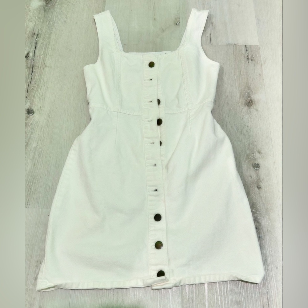 Urban Outfitters White Jean Dress